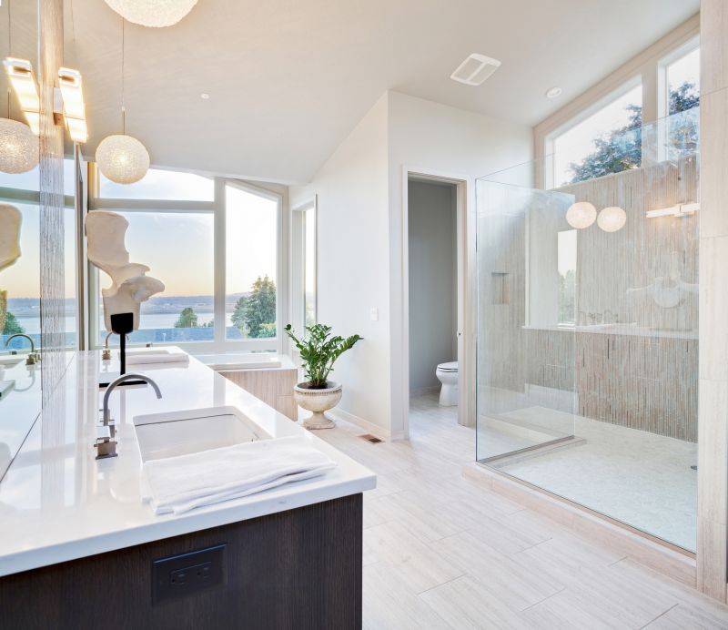 Shower with Floor-to-Ceiling Glass